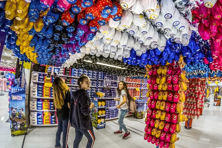 Sale of Easter eggs in a shop in central zone of Sao Paulo, on 5 March 2018. The chocolate industry already works at full steam to fuel the trade with Easter products. According to chocolate makers, egg prices will average 3% more expensive this year. (Photo by Cris Faga/NurPhoto via Getty Images) (Cris Faga/NurPhoto/Getty Images)