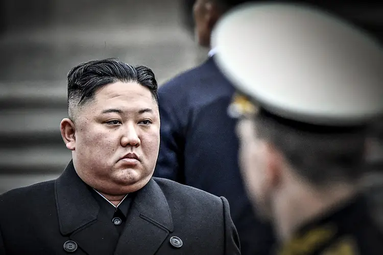 Líder da Coreia do Norte, Kim Jong-un: morte de oficial da Coreia do Sul causa tensão entre os países (Yuri SmityukTASS/Getty Images)