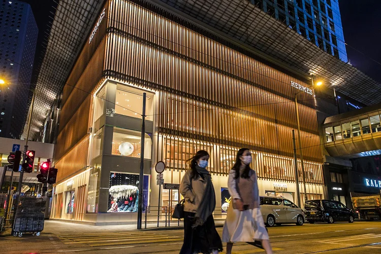 Loja da Hermès em Honk Kong: vendas na Ásia em alta (May James/SOPA Images/LightRocket/Getty Images)