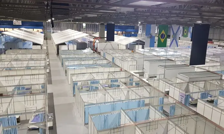 Riocentro: hospital de campanha terá 500 leitos ao todo, sendo 100 de UTI (Prefeitura do Rio de Janeiro/Divulgação)