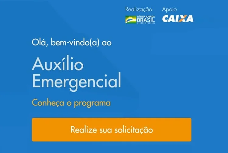 Auxílio emergencial: pagamento será feito em três parcelas (Aplicativo/Reprodução)