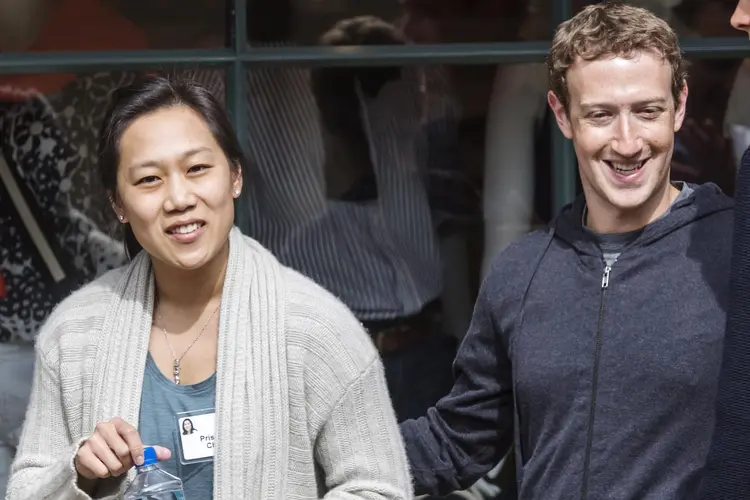 Mark Zuckerberg e Priscilla Chan: casal doará milhões por meio de iniciativa (Bloomberg / Colaborador/Getty Images)