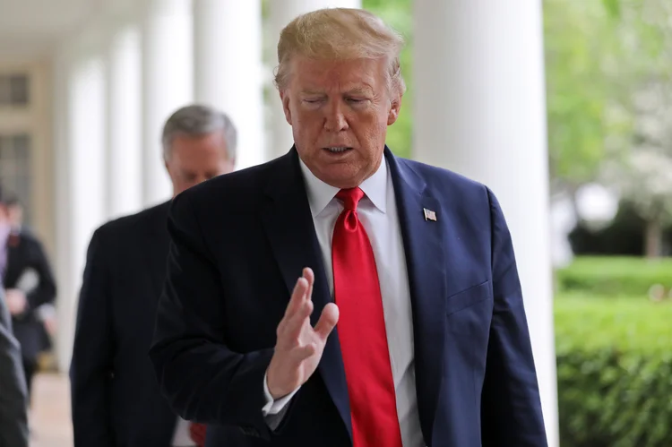 Presidente dos EUA, Donald Trump, na Casa Branca
30/04/2020  (Carlos Barria/Reuters)