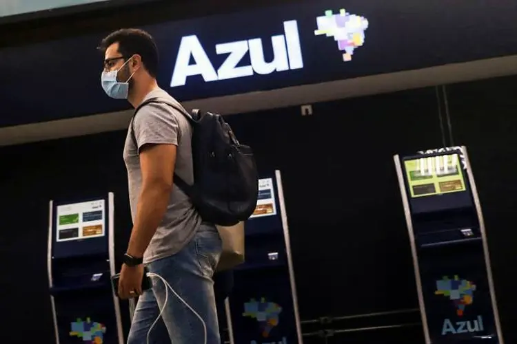 Guichês vazios da Azul na pandemia: setor enfrenta a maior crise global de todos os tempos (Rahel Patrasso/Reuters)