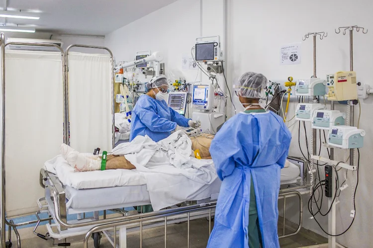 Hospital em São Paulo. (Rodrigo Capote/Bloomberg/Getty Images)