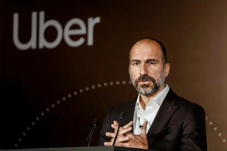 Dara Khosrowshahi: presidente da Uber deve apresentar resultados negativos da empresa neste trimestre (Anushree Fadnavis/Reuters)