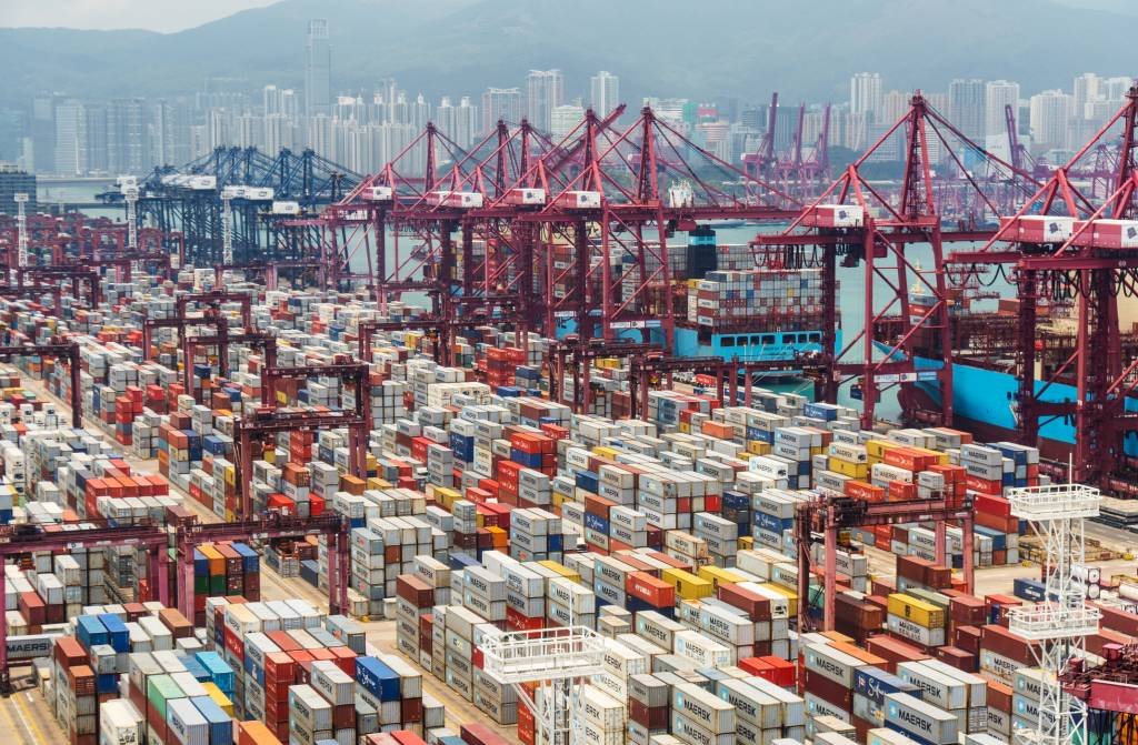 Porto na China: importações e exportações estão aceleradas. (Waitforlight/Getty Images)