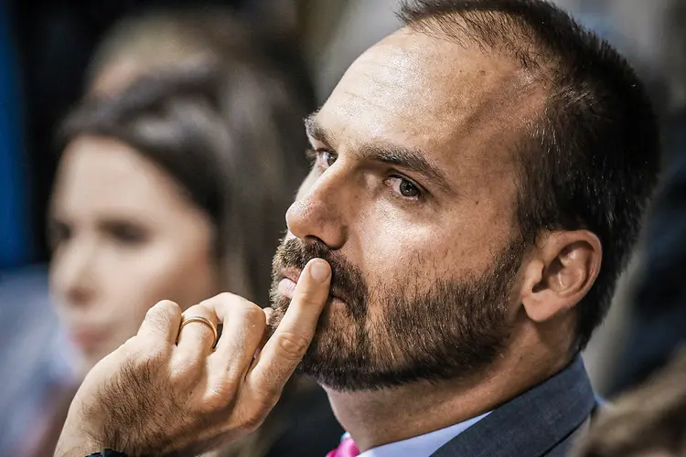 Eduardo Bolsonaro: para a diplomacia chinesa, o parlamentar "solapou" a relação amistosa entre os países com declarações "infames" (Lula Marques/Divulgação)