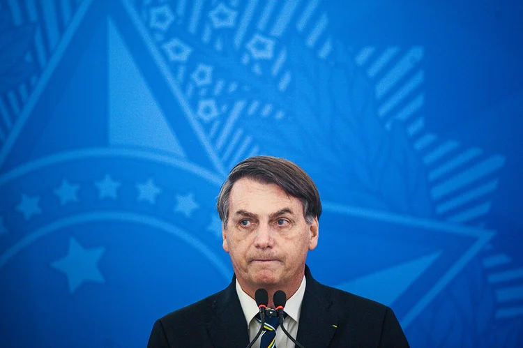 Jair Bolsonaro: "Acho que na Câmara vai ser difícil aprovar... Agora, se for, cabe a nós ainda a possibilidade de veto, tá ok?" (Andressa Anholete/Getty Images)