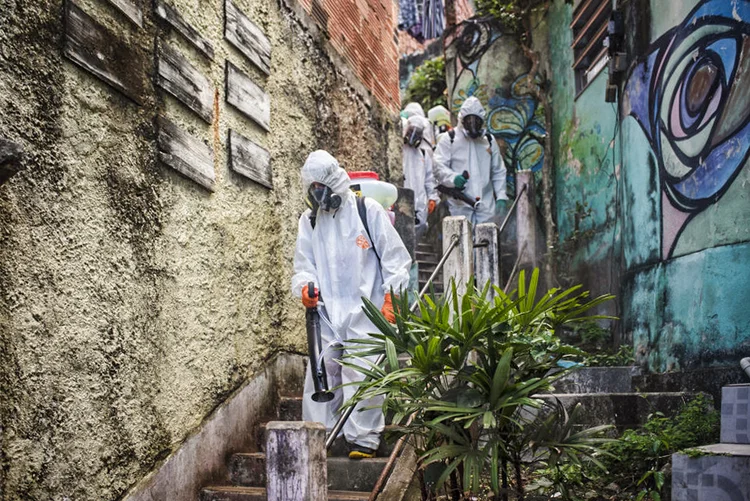 Rio de Janeiro: conta não oficial chegou ontem à noite a 129 óbitos por covid-19 (Anadolu Agency/Getty Images)