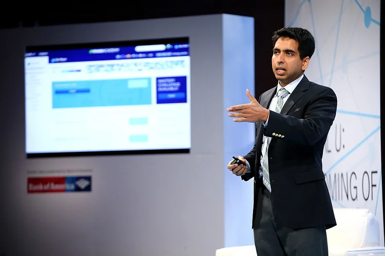 Sal Khan: fundador da Khan Academy acredita que a crise do coronavírus vai acelerar o aprendizado virtual (Neilson Barnard / Equipe/Getty Images)