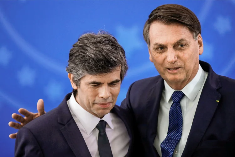 Teich e Bolsonaro: na pesquisa CNT, avaliação do governo federal no combate à covid-19 é de 51% (Ueslei Marcelino/Reuters)