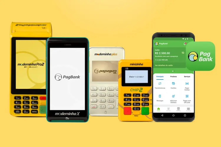 Dinheiro pode ser transferido para a conta PagBank com o cartão de débito virtual da Caixa ou boleto bancário (PagSeguro/Divulgação)