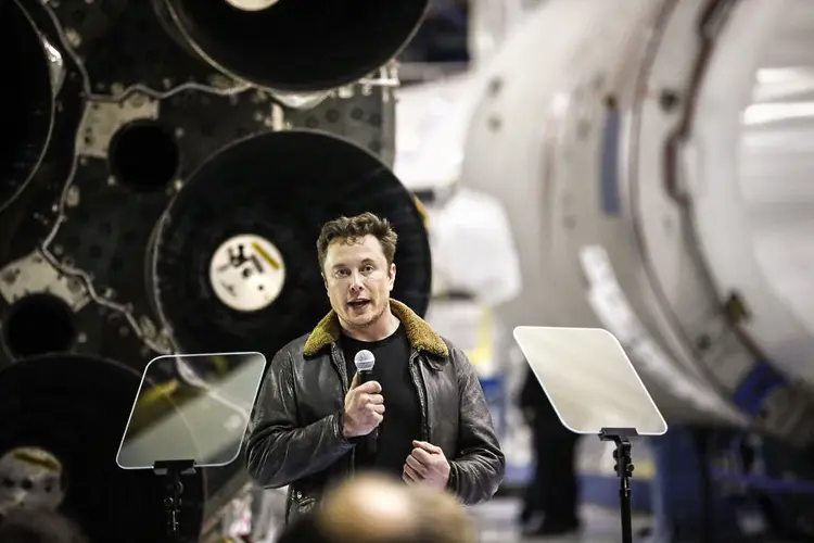 Elon Musk: bilionário conseguiu atingir uma de suas metas --- e Marte pode esperar (Bloomberg / Colaborador/Getty Images)