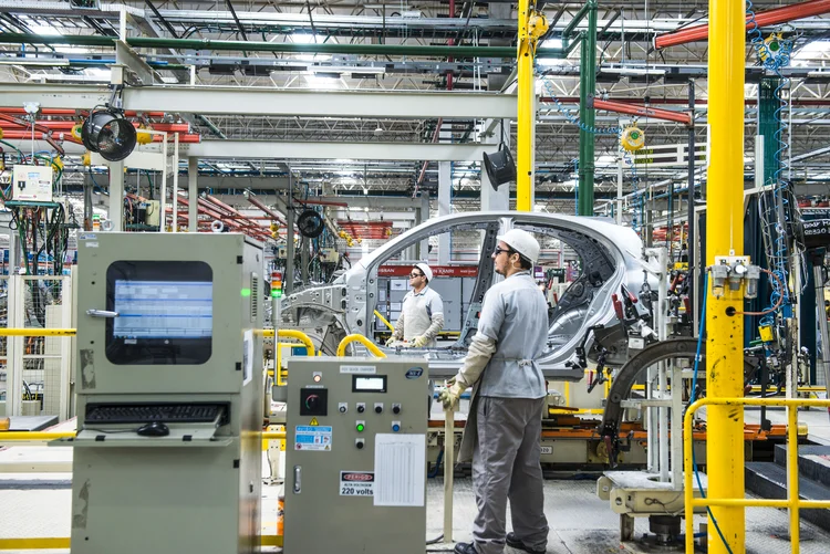 Nissan: a fábrica em Resende recebeu investimentos de R$ 750 milhões em 2017 para início da produção do utilitário Kicks (Germano Lüders/Exame)