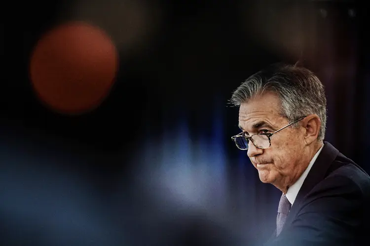 O presidente do Federal Reserve, Jerome Powell: BC americano pode ser mais agressivo nas próximas reuniões, afirmou (Sarah Silbiger/Getty Images)