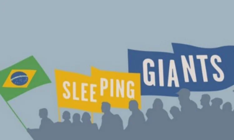 Sleeping Giants: página no Brasil alcançou mais de 326.000 seguidores, ultrapassando a original americana (Sleeping Giants/Twitter/Reprodução)