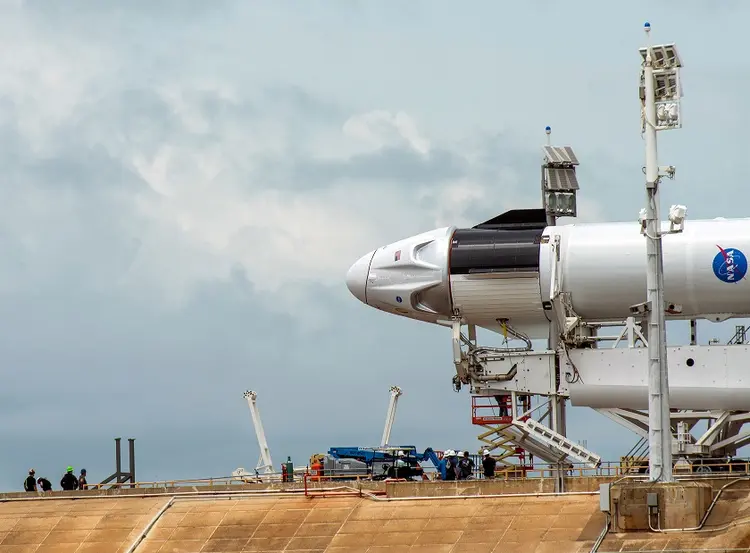 SpaceX: lançamento precisou ser interrompido na última quarta (27) por causa do mau tempo na Flórida (Steve Nesius/Reuters)