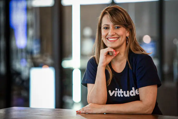 Tatiana Pimenta, fundadora da Vittude: ela começou na engenharia, mas empreendeu com psicologia após experiências próprias (Vittude/Divulgação)