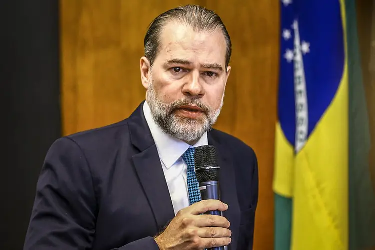 O presidente do Supremo Tribunal Federal, Dias Toffoli, durante reunião com o presidente da Câmara dos Deputados, Rodrigo Maia. (Marcelo Camargo/Agência Brasil)