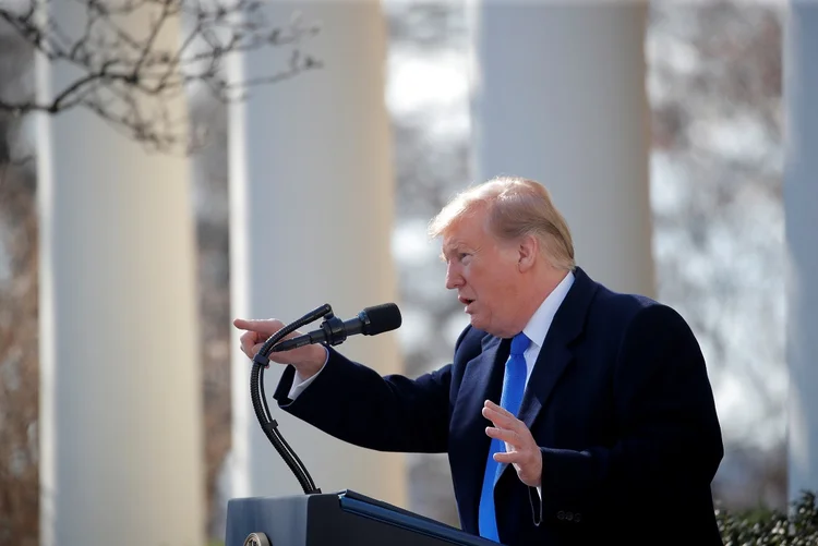 Trump: o presidente chegou a sugerir que pacientes de covid-19 fossem tratados com desinfetante (Jim Young/Reuters)