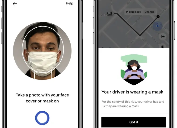 Verificação digital da Uber: uso de máscara será obrigatório e medidas valem também para o Brasil (Uber/Divulgação)