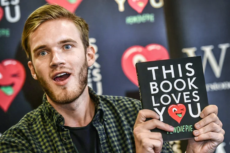 PewDiePie: o sueco criou um canal no YouTube em 2010 e começou a enviar vídeos sobre os jogos "Minecraft" e "Amnesia" (AFP/AFP)