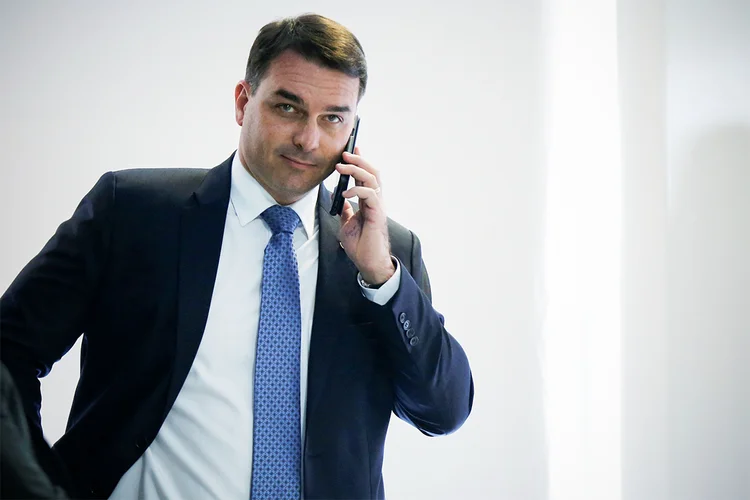 O senador Flávio Bolsonaro nega ter cometido qualquer tipo de crime (Adriano Machado/Reuters)
