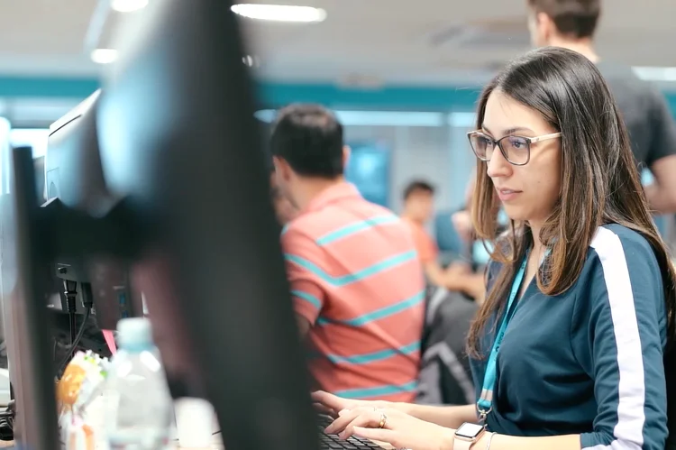 Foto do escritório do Banco PAN antes da quarentena (Banco PAN/Divulgação)