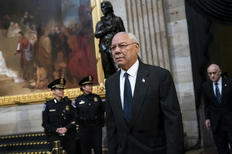 Colin Powell: em sua acusação, o ex-militar classificou Trump como um perigo para a democracia (Colin Powell/AFP)