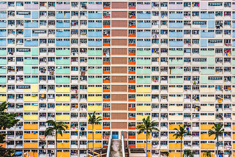 Prédio Rainbow Tun, em Hong Kong
 (YIN WENJIE/Getty Images)