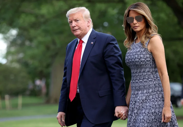 Donald e Melania Trump: primeira-dama e cunhado do presidente tentam convencê-lo a reconhecer a derrota para Joe Biden (Win McNamee / Equipe/Getty Images)