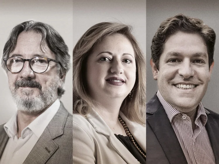 Caio Magri, diretor-presidente do Instituto Ethos, Lídia Abdalla, presidente do laboratório de medicina diagnóstica Sabin, e Daniel Silveira, presidente da Avon, falam sobre inclusão e diversidade na prática (Divulgação/Exame)