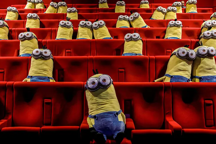 Minions: personagens foram usados para garantir isolamento social em cinema na França (Benoit Tessier/Reuters)