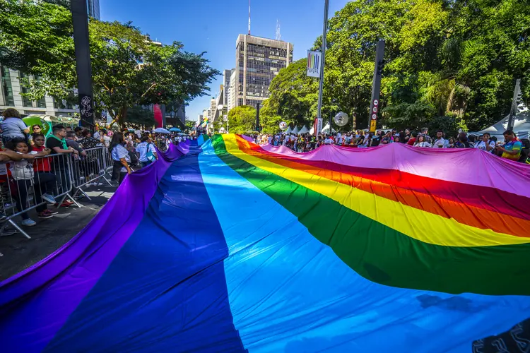 Mês do Orgulho LGBT+: Apesar de diferentes, os movimentos LGBT+ do Brasil e dos Estados Unidos carregam algumas semelhanças (Cris Faga/NurPhoto/Getty Images)