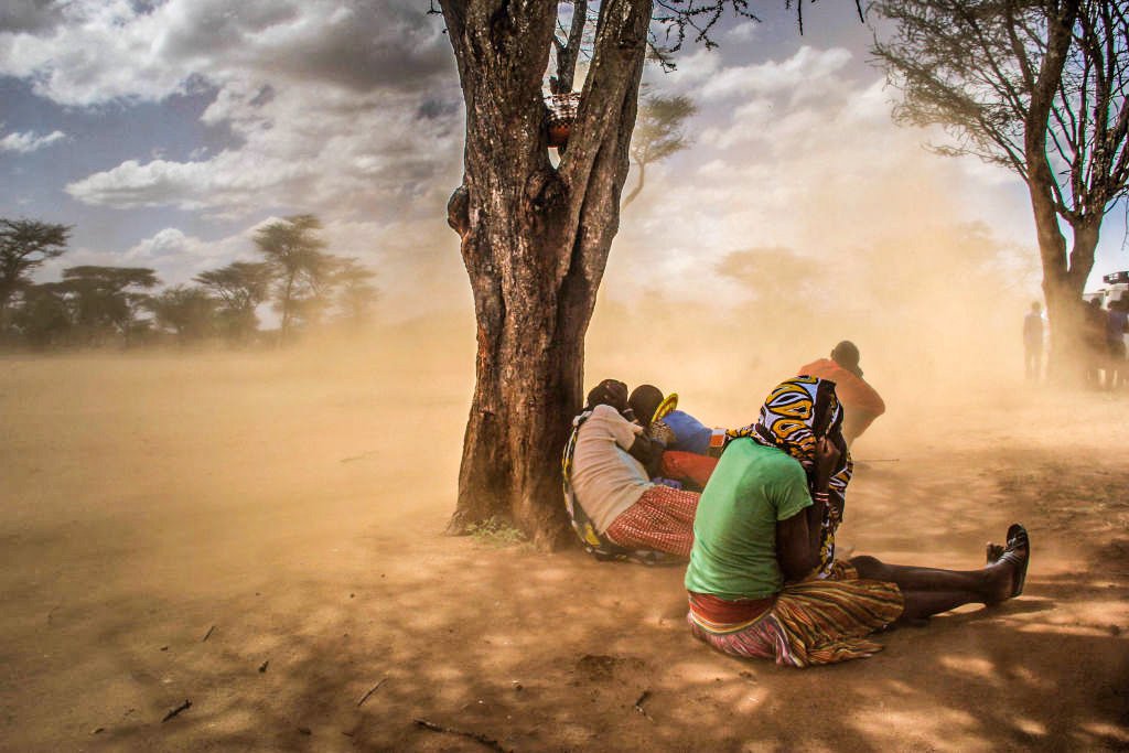 Nuvem de poeira: fenômeno é composto de ar muito seco e com poeira do deserto africano (Sumy Sadurni / Barcroft/Getty Images)