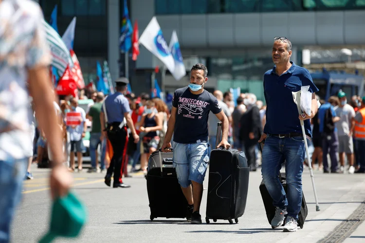 Itália: país proibiu a entrada de viajantes de Brasil, Chile, Panamá, República Dominicana, Peru e outros países (Remo Casilli/Reuters)