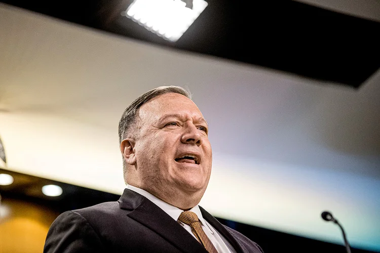 Mike Pompeo: secretário de Estado dos Estados Unidos anunciou que o governo americano está oferecendo uma recompensa de US$ 5 milhões por informações sobre Maikel Moreno (Andrew Harnik/Reuters)