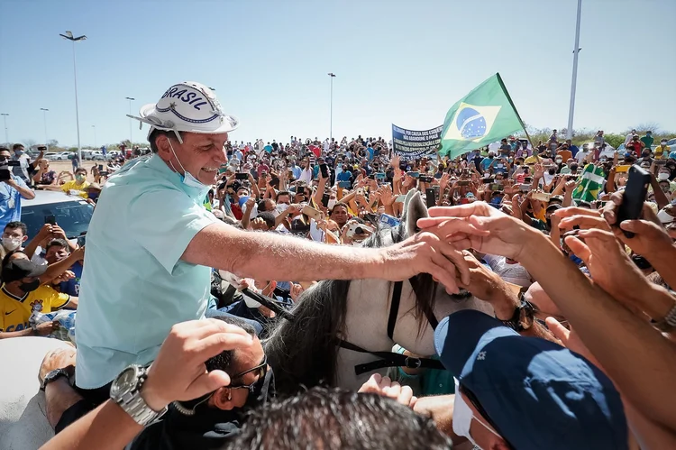 Jair Bolsonaro: presidente viveu algumas crises com o Congresso desde que assumiu o cargo em janeiro do ano passado (Alan Santos /PR/Flickr)