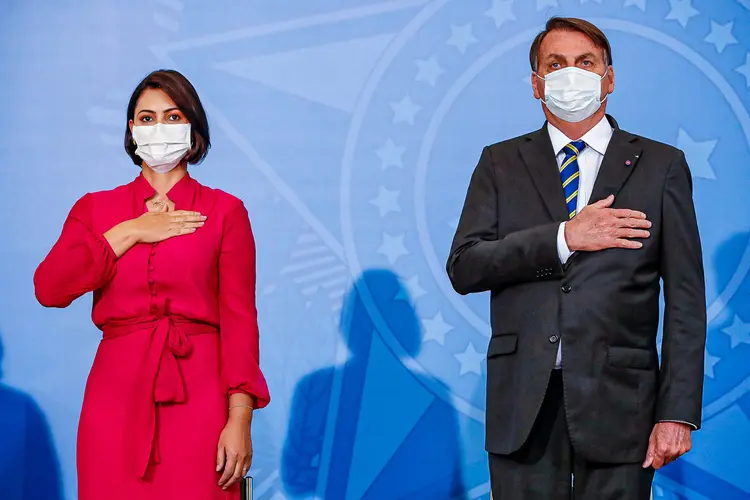 Michelle e Jair Bolsonaro: primeira-dama e presidente brasileiro informaram que tiveram a doença e já se recuperaram (Alan Santos/PR/Divulgação)