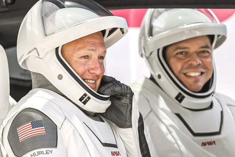 Bob Behnken e Doug Hurley: os astronautas estão se preparando para a prova final da missão Demo-2 da SpaceX (Joe Raedle/Getty Images)