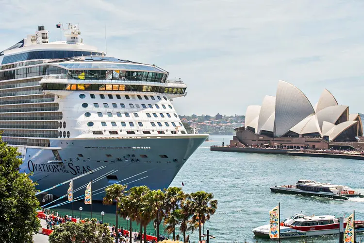 Navio da Royal Caribbean em Sydney, na Austrália (James D. Morgan/Getty Images)