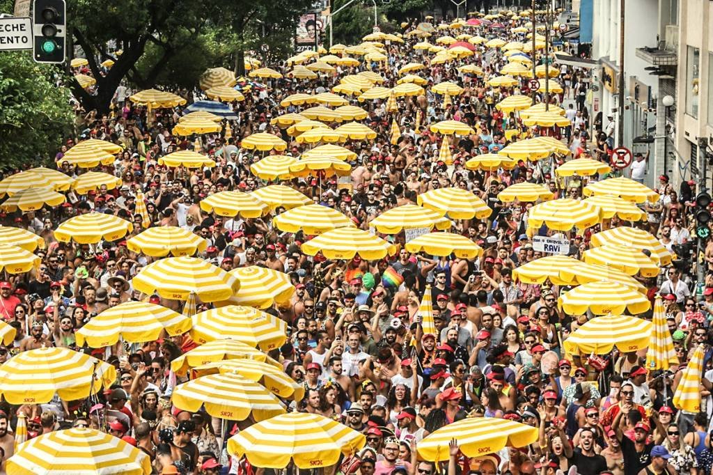 Bloco de rua no carnaval de São Paulo. (Fabio Vieira/FotoRua/NurPhoto/Getty Images)