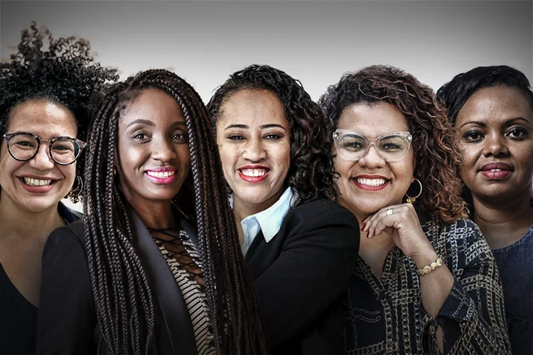 Selma Moreira, Nina Silva, Liliane Rocha, Patricia Santos e Adriana Barbosa (da esq. para dir.) (//Divulgação)