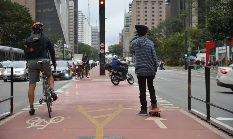 Ciclofaixas em SP: A prefeitura divulgou novas orientações aos ciclistas (Rovena Rosa/Agência Brasil)