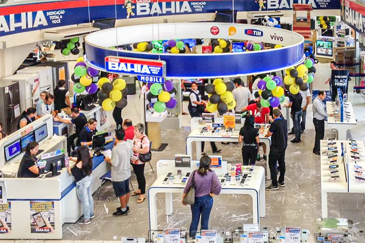 Loja no formato store in store da Casas Bahia, da Via Varejo, para a venda de smartphones (Exame/Exame)