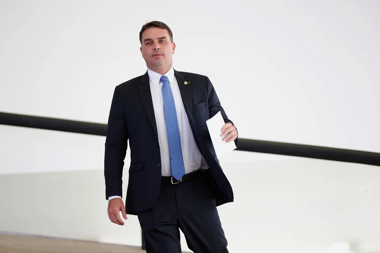 Flávio Bolsonaro: senador está bem e assintomático, segundo sua assessoria de imprensa (Adriano Machado/Reuters)