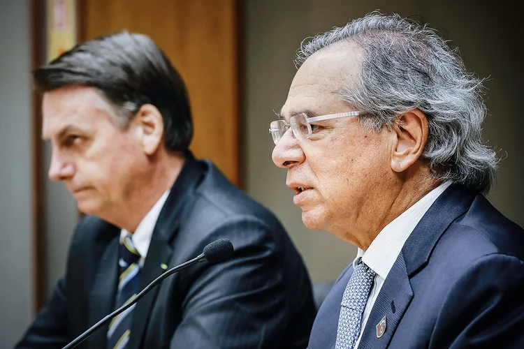 Paulo Guedes e Jair Bolsonaro (Isac Nóbrega/PR/Flickr)