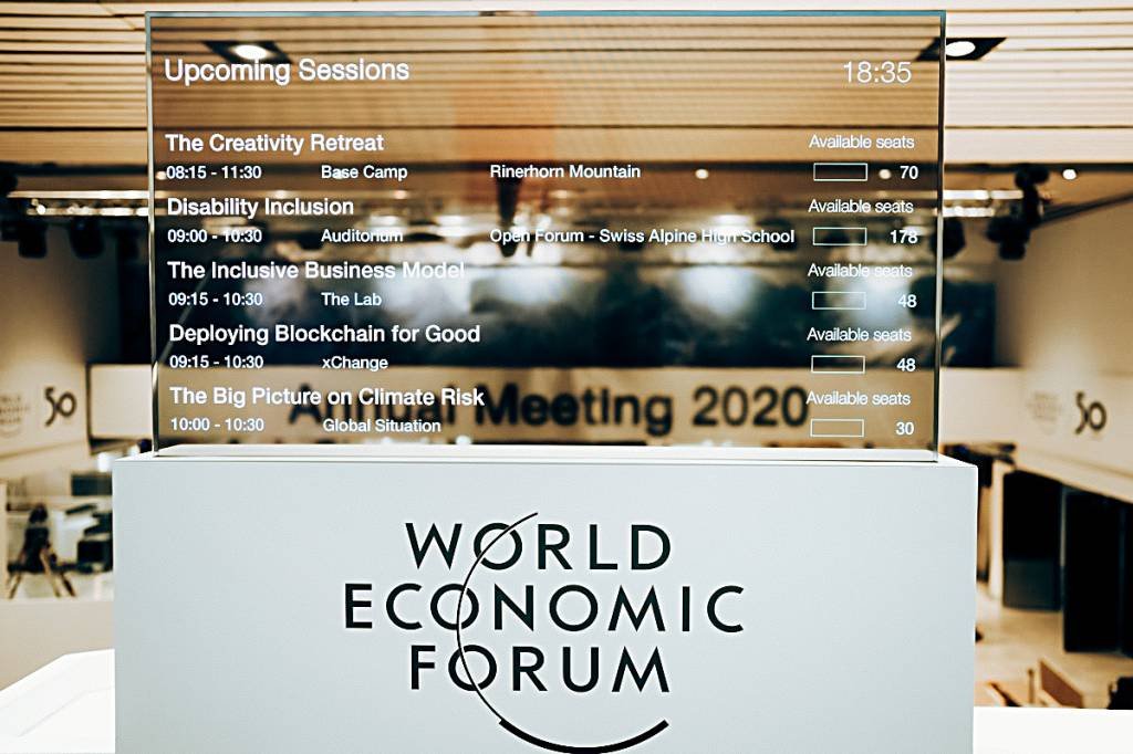 Por causa da pandemia, edição deste ano do Fórum Econômico Mundial está sendo realizada online. Haverá um encontro presencial em maio (Pascal Bitz/World Economic Forum/Divulgação)