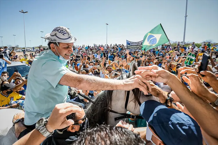 Presidente Jair Bolsonaro: em viagem ao Nordeste em agosto, o presidente tenta ganhar mais popularidade em tradicional reduto petista. (Alan Santos /PR/Flickr)